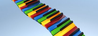 Colorful Piano Keys Facebook Covers